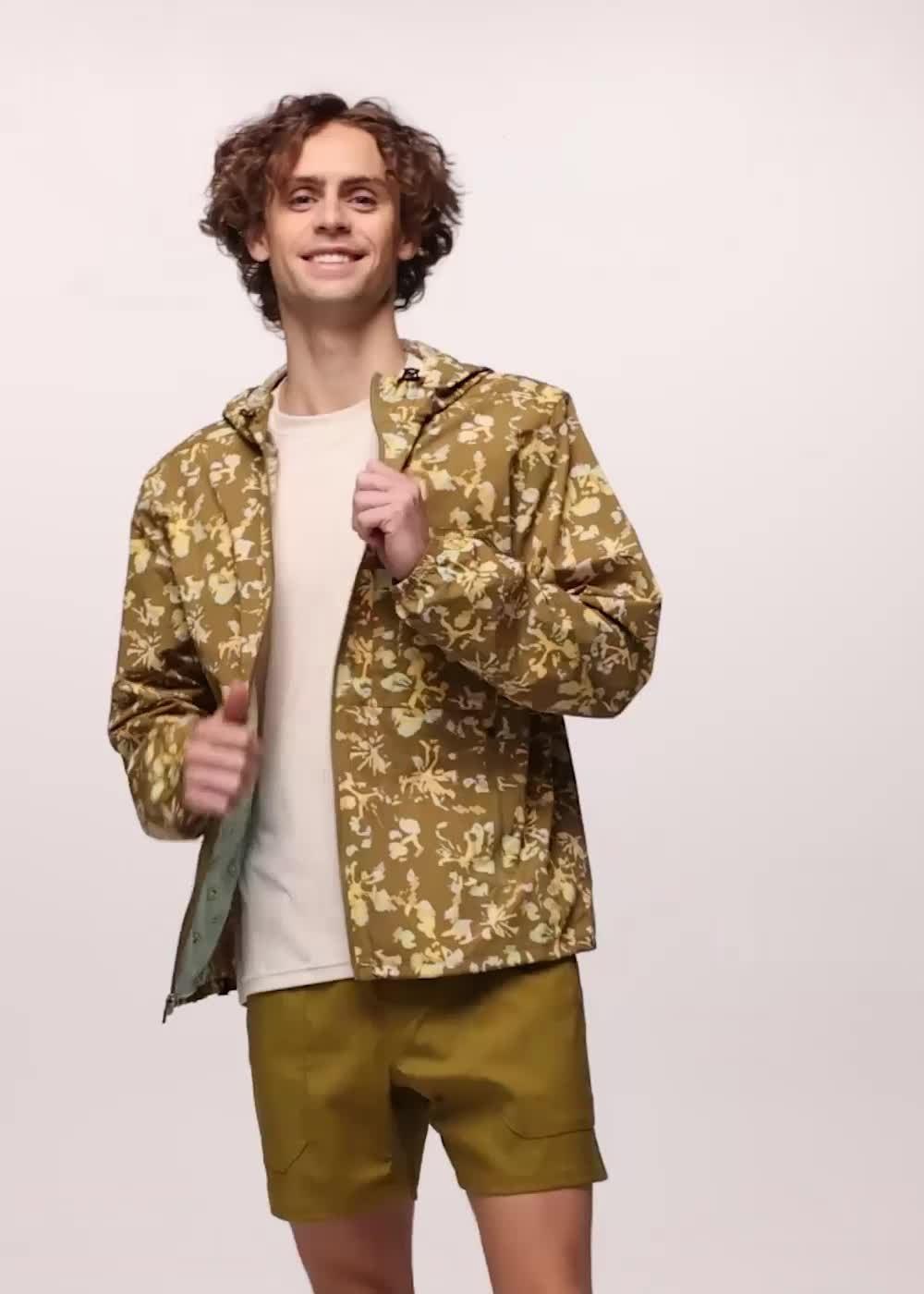 Encinitas Windbreaker, Color: Retro Olive Digibloom