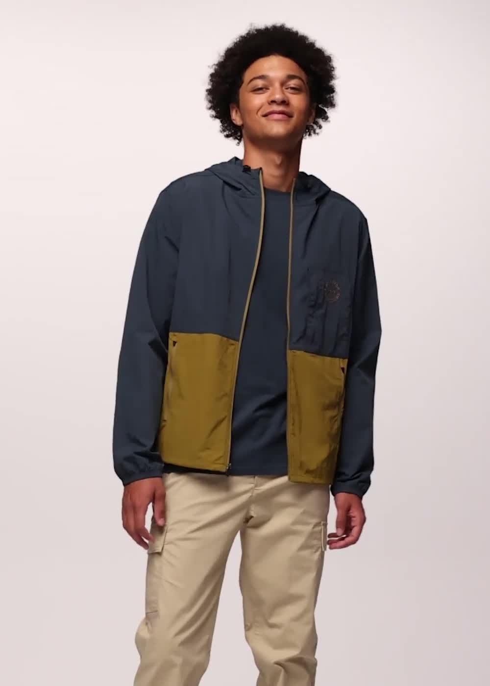 Encinitas Windbreaker, Color: Retro Olive / Stormy Night