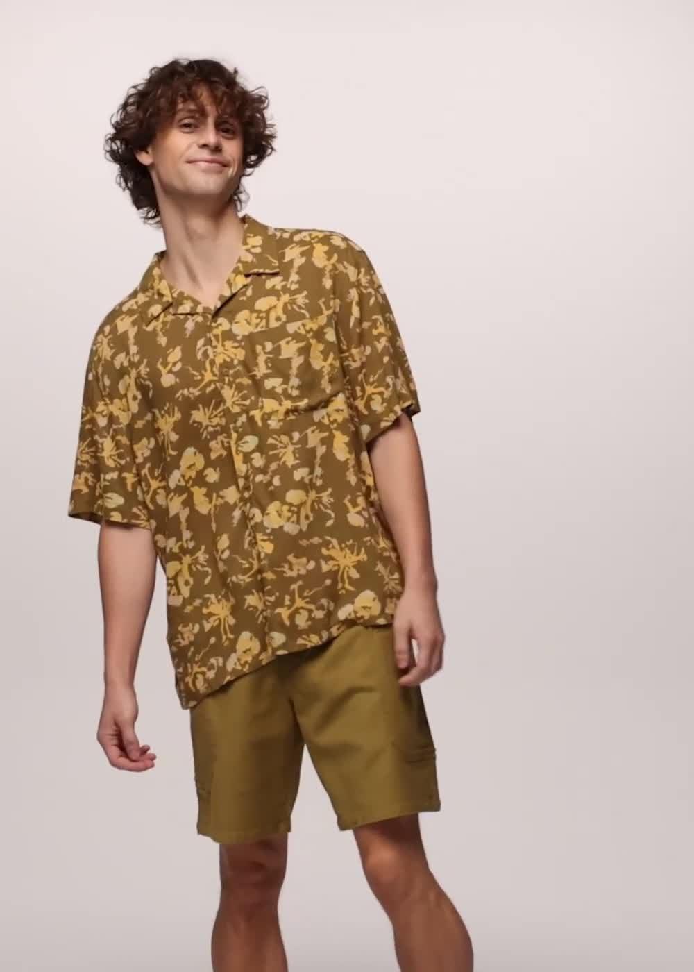 Peacepath Shirt, Color: Retro Olive Digibloom