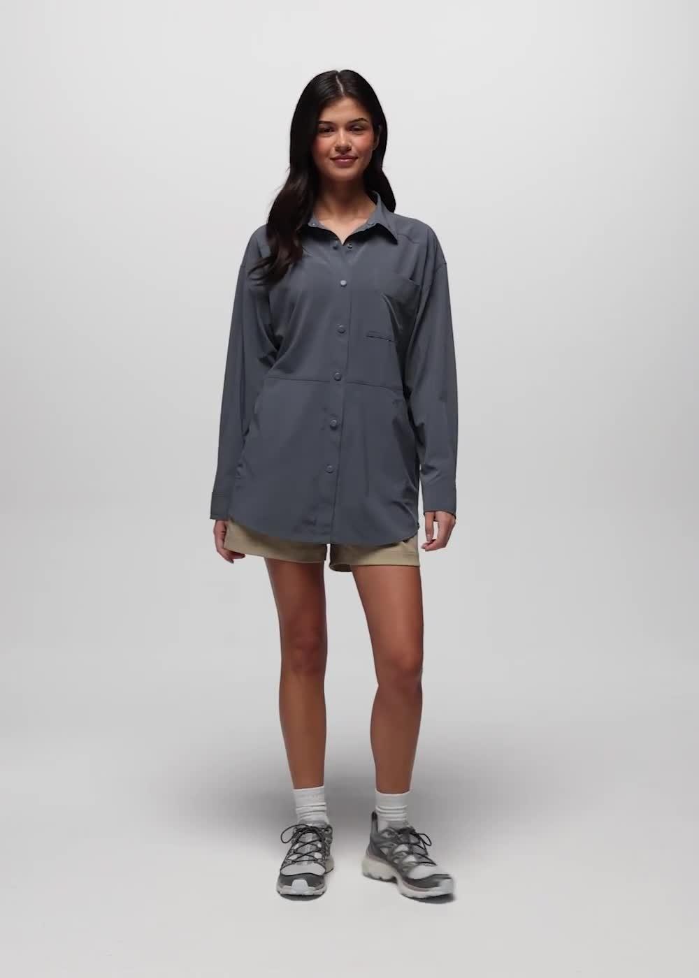 Railay Oversized Button Down, Color: Thundercloud
