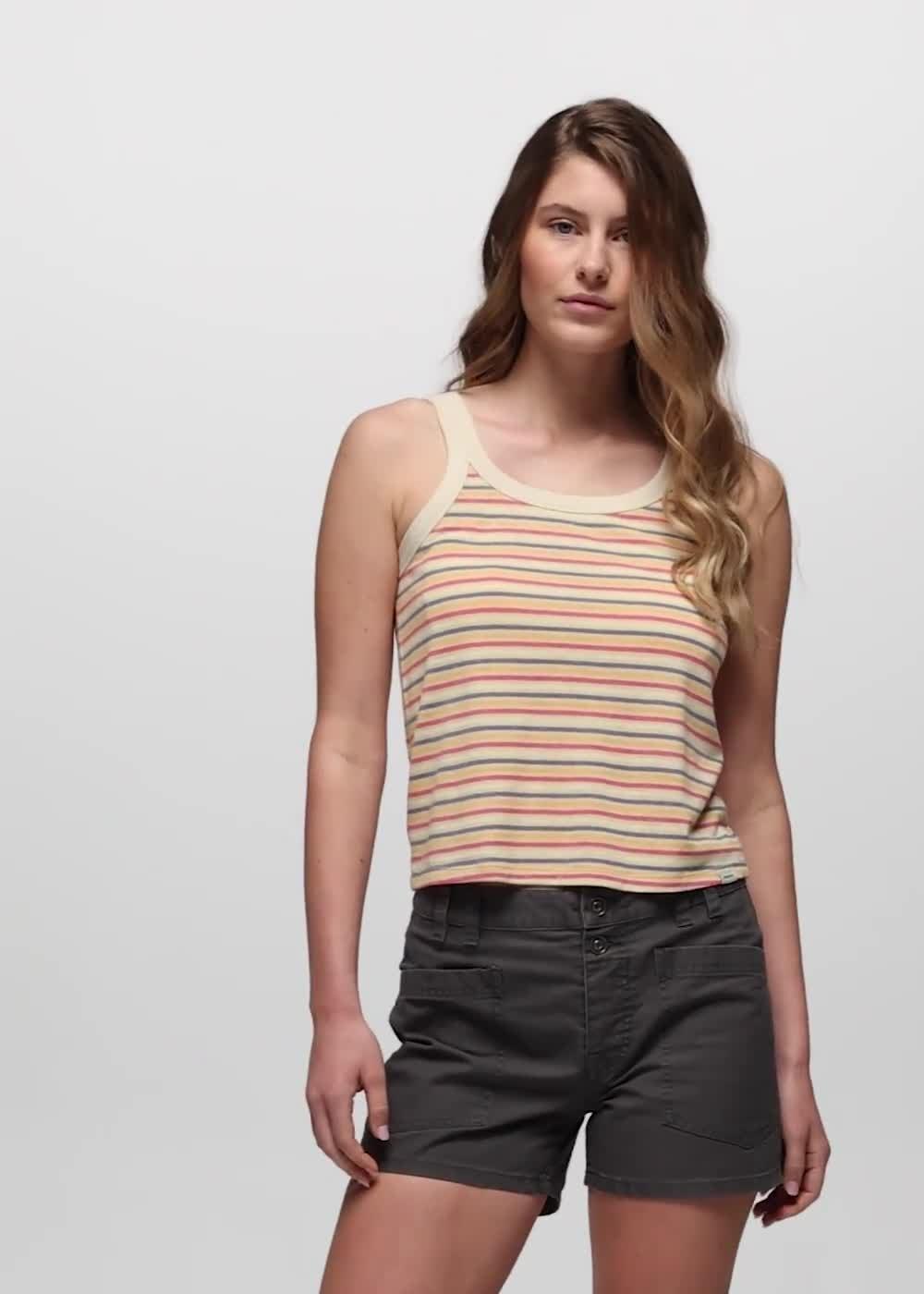 Cozy Up Scoop Tank, Color: Vanilla Bean Stripe