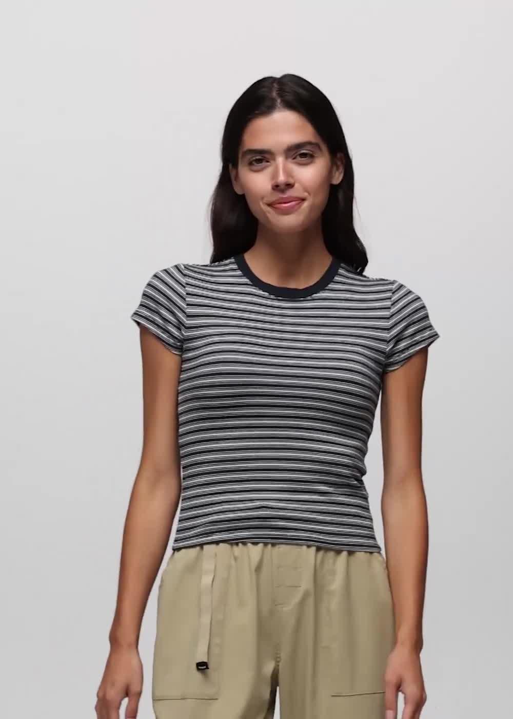 Lotus Short Sleeve Tee, Color: Nautical Stripe