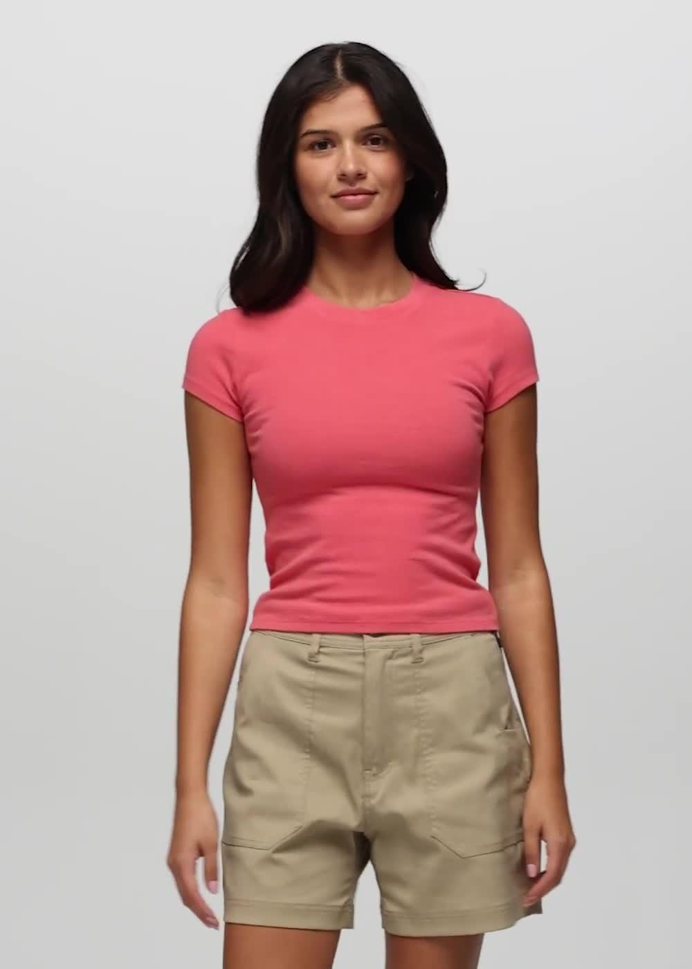 Lotus Short Sleeve Tee, Color: Guava