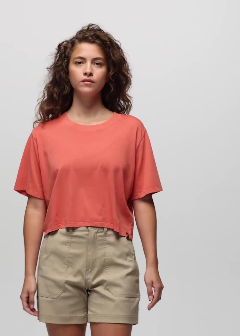 Everyday Crop Tee, Color: Lychee