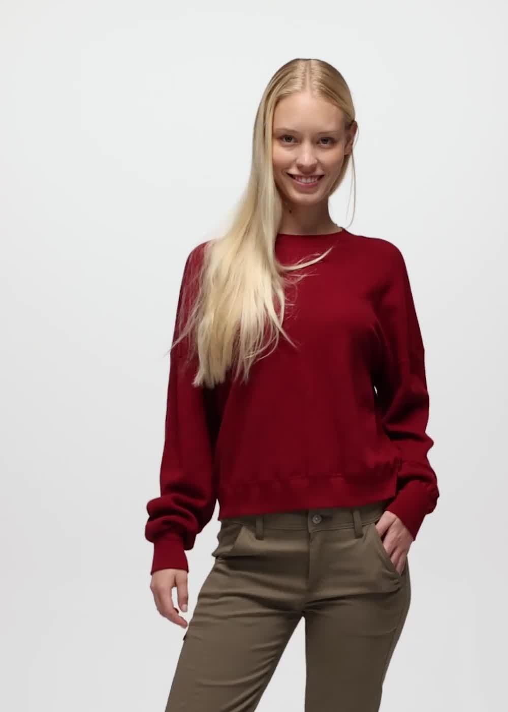 Touchstone Long Sleeve Crew, Color: Retrograde Heather