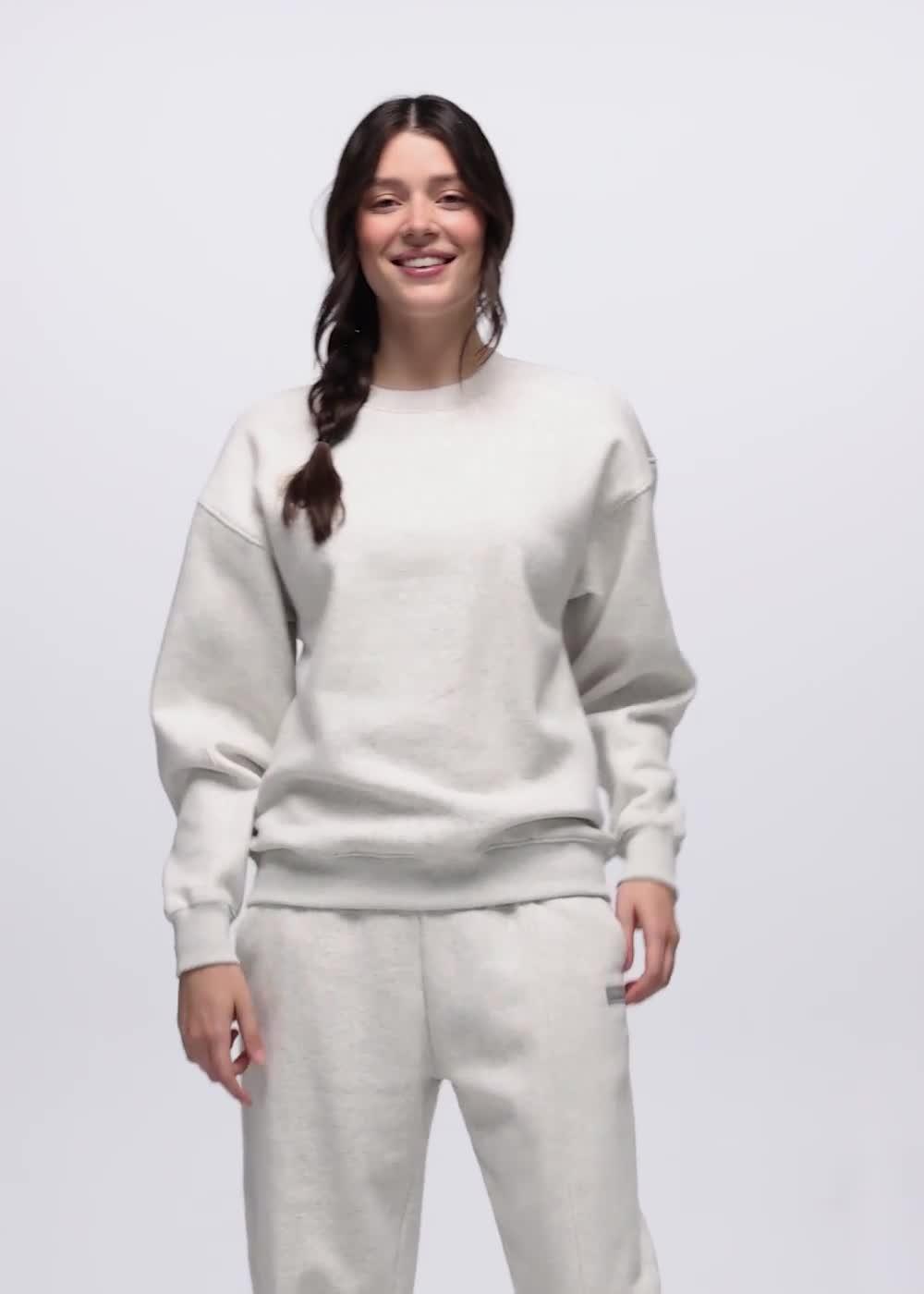 DreamFleece Crew Sweatshirt, Color: Light Heather Grey