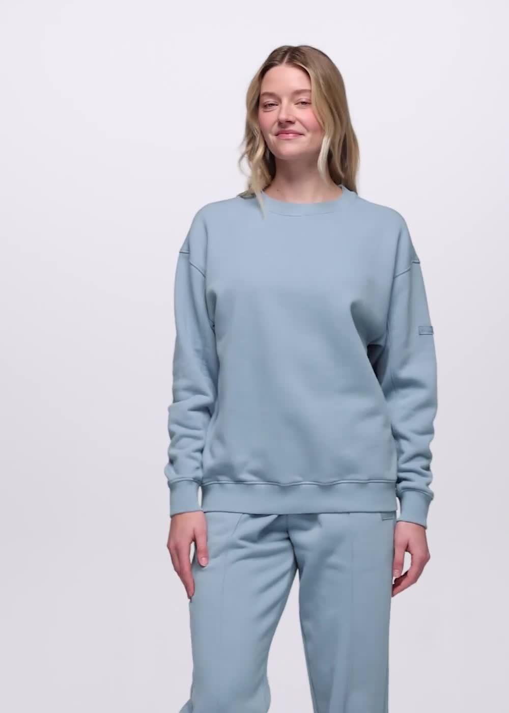 DreamFleece Crew Sweatshirt, Color: Glacier Skies