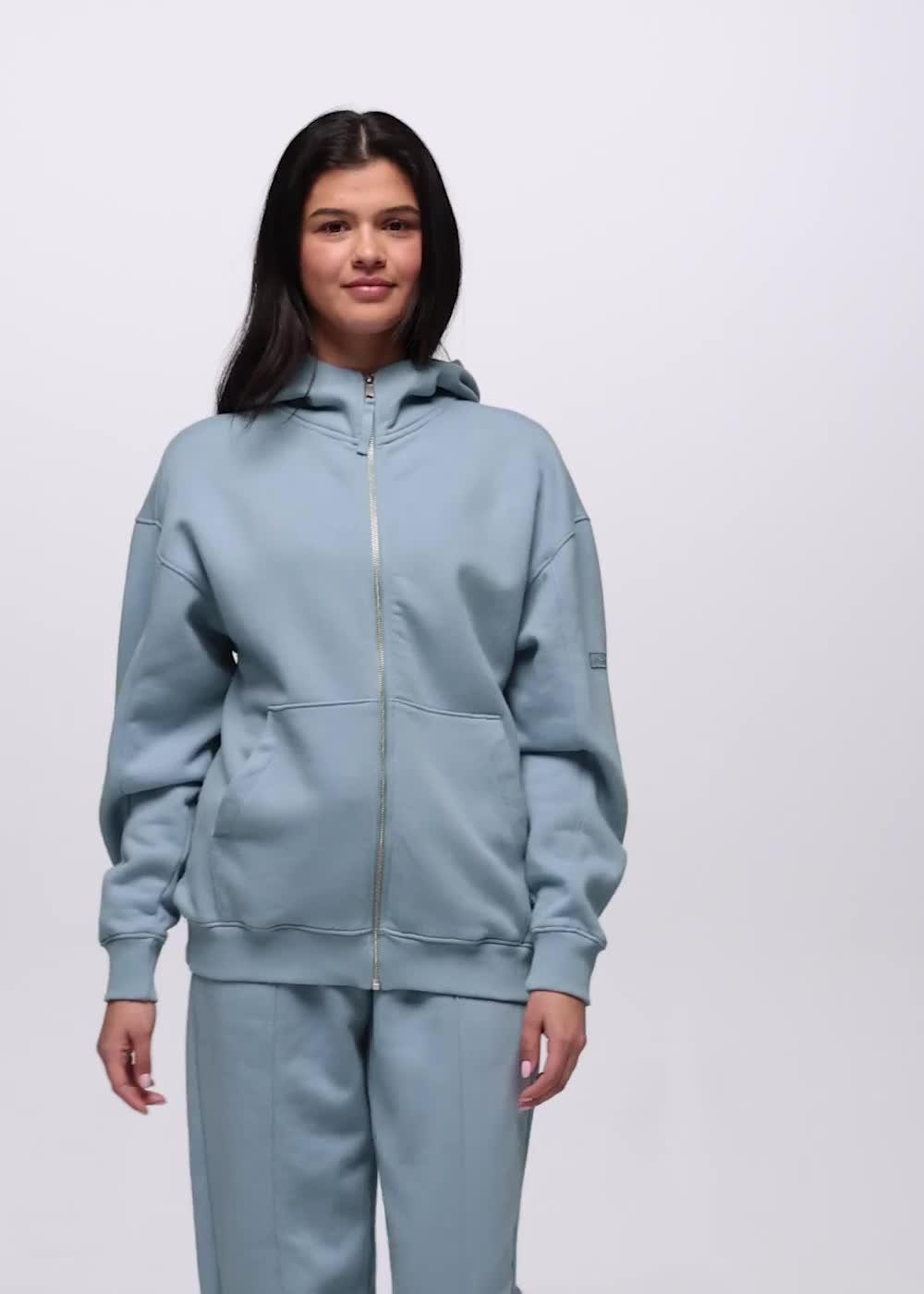 DreamFleece Full Zip Hoodie, Color: Glacier Skies