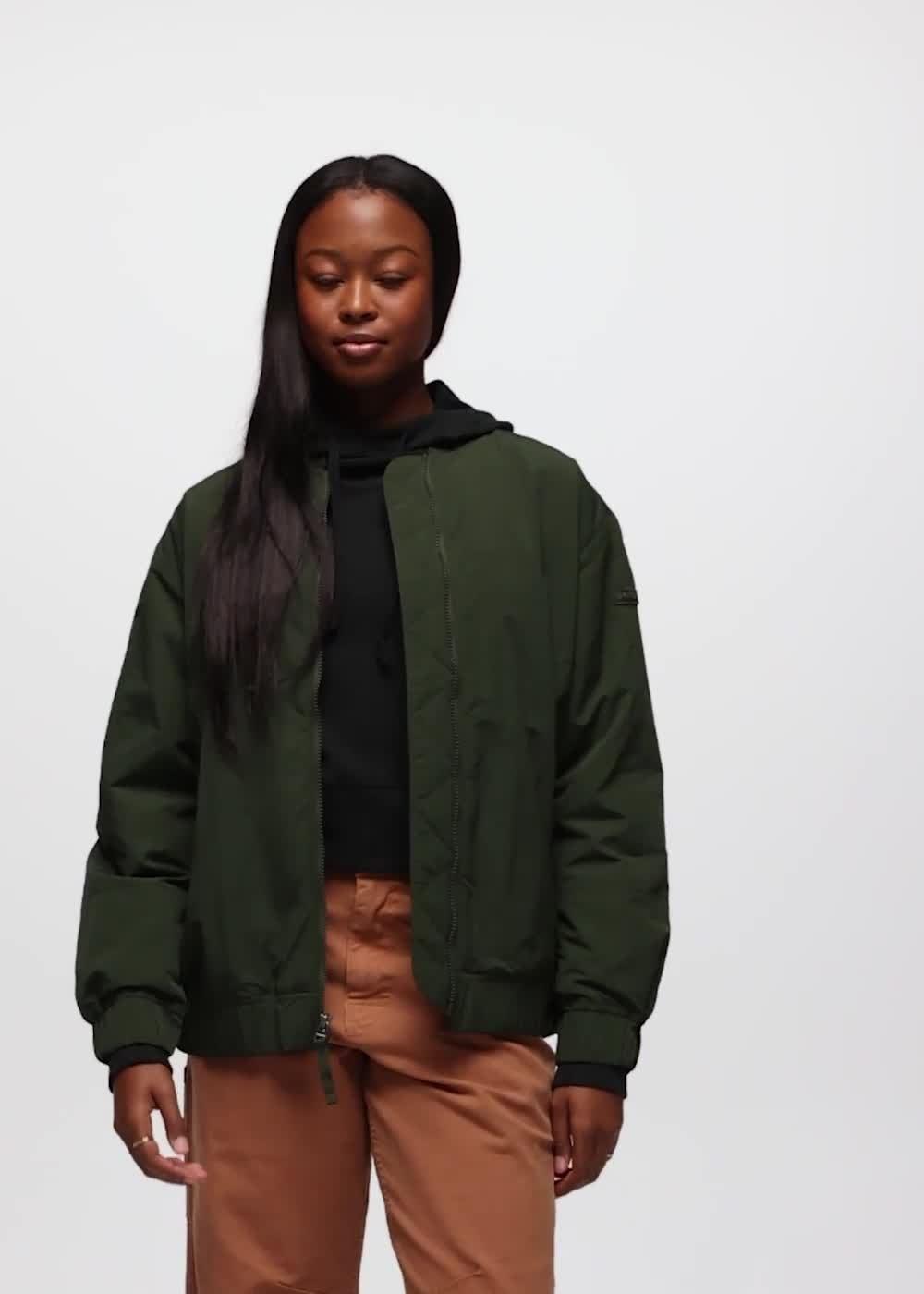 Encinitas Bomber Jacket, Color: Nori