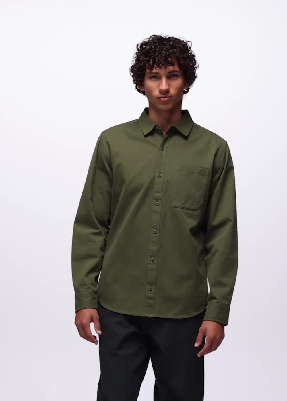 Arbored Long Sleeve Shirt, Color: Cargo Green