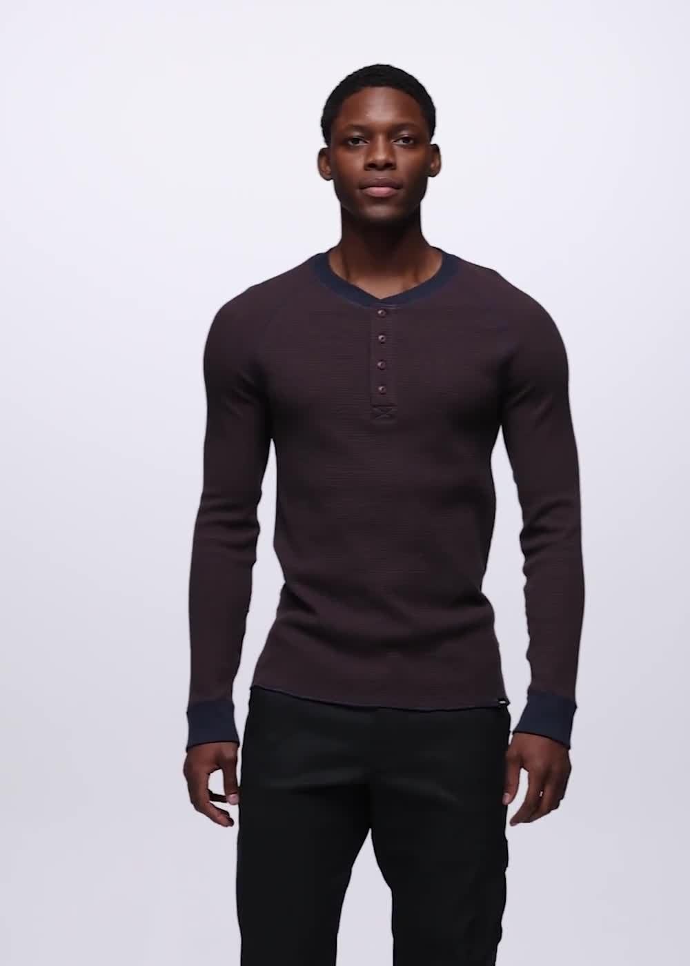 Touchstone Henley, Color: Cacao Stripe