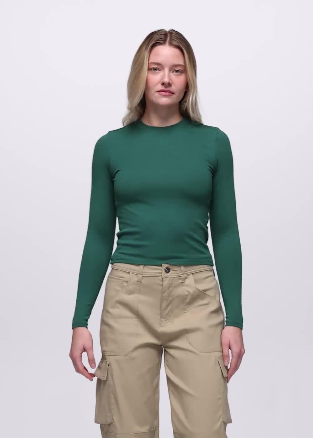 Lotus Long Sleeve Tee, Color: Coast