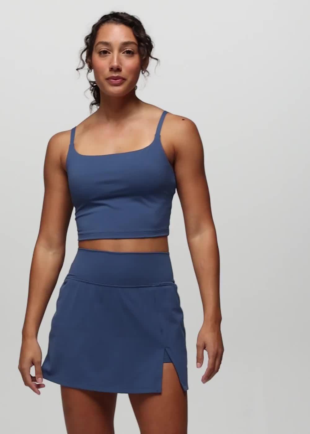 Luxara Longline Bra, Color: Bluff Blue