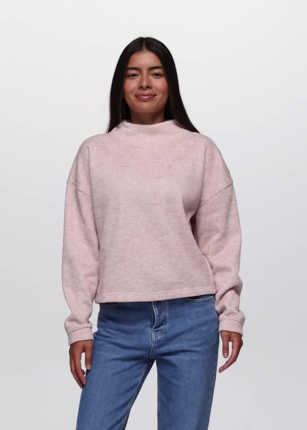 Two Harbors Mockneck Sweater, Color: Hush Heather