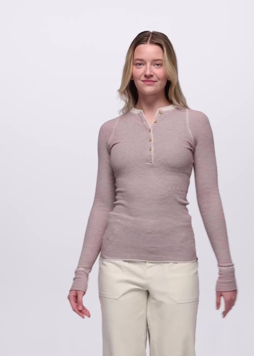 Touchstone Henley, Color: Newberry Heather Stripe