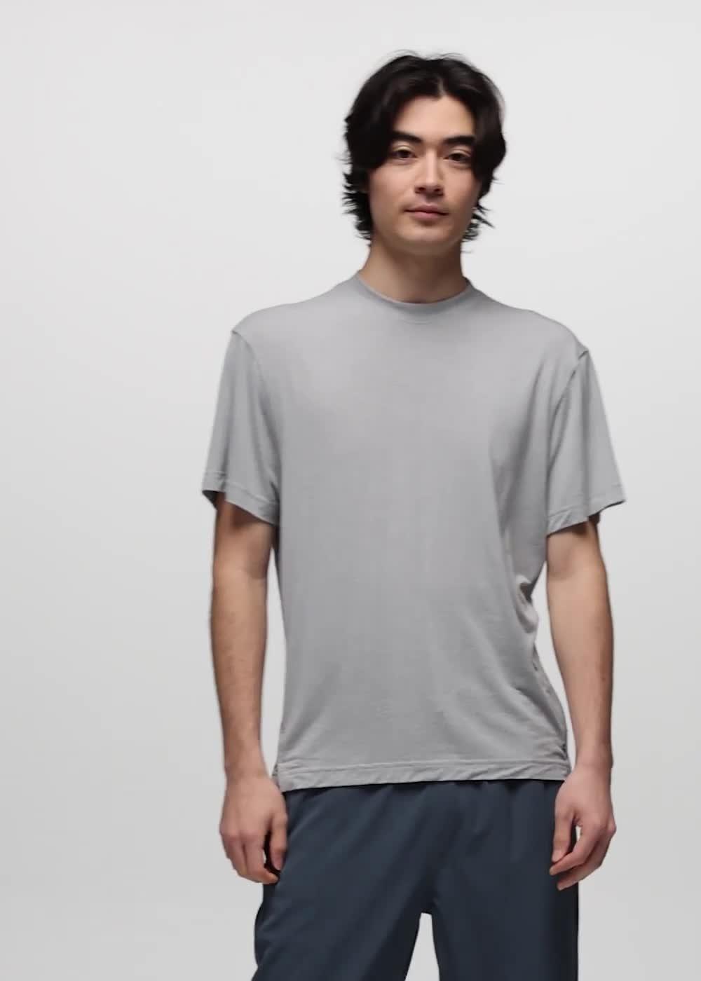 Natural Rhythm Short Sleeve Crew, Color: Sterling Heather