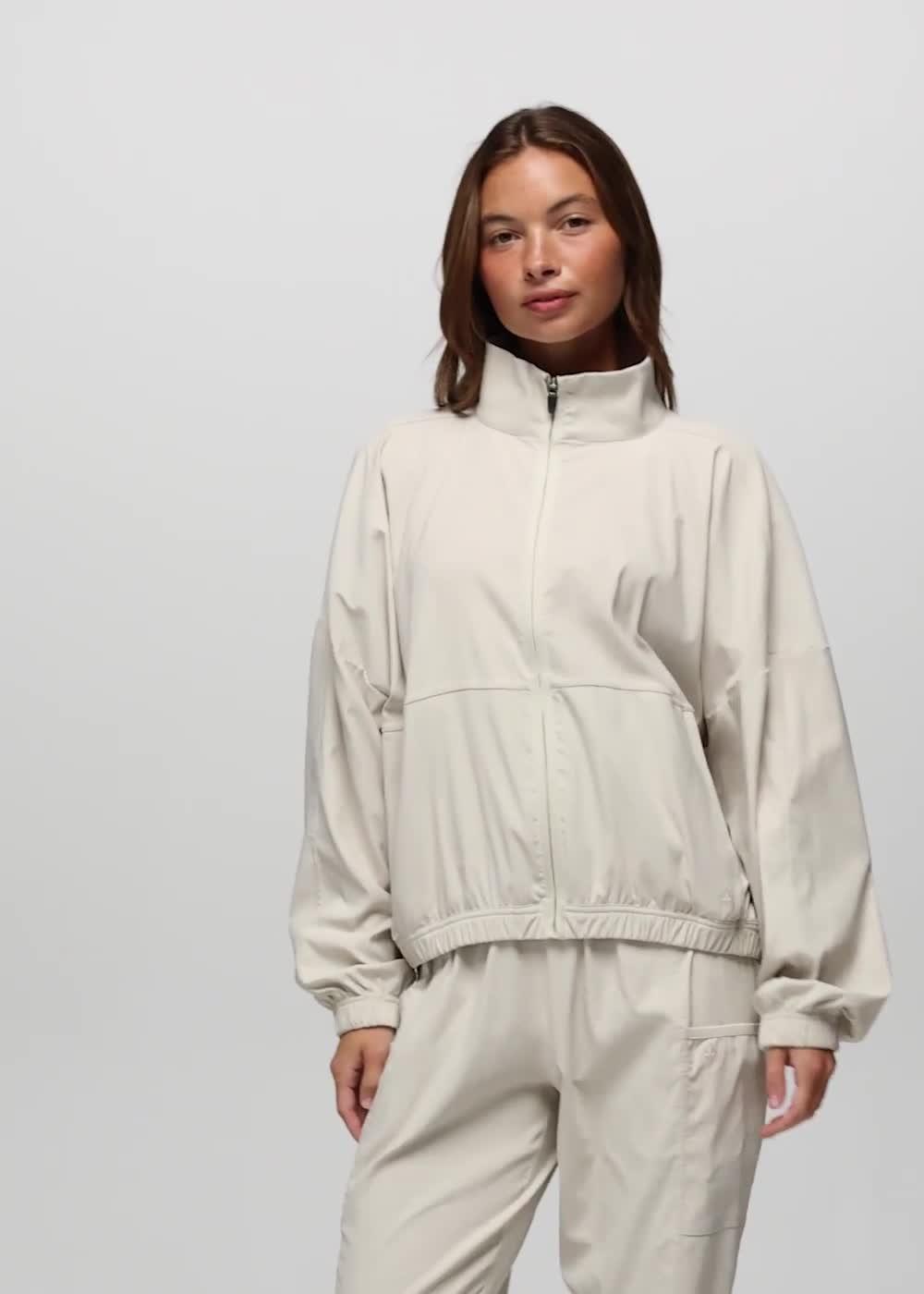 Send Off Full Zip, Color: Almond