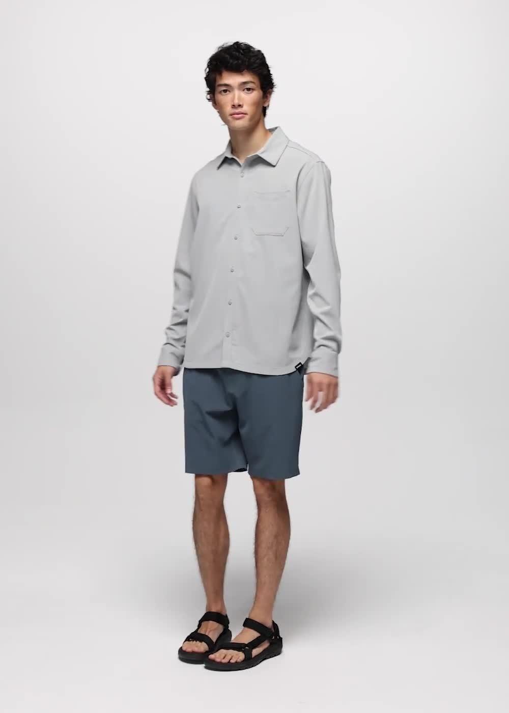 Hybridizer Long Sleeve Shirt, Color: Sterling