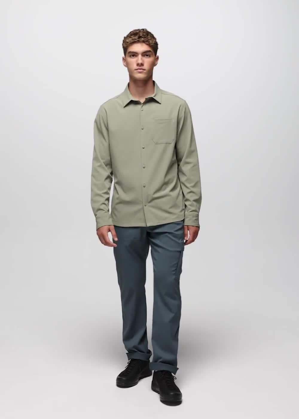 Hybridizer Long Sleeve Shirt, Color: Sage