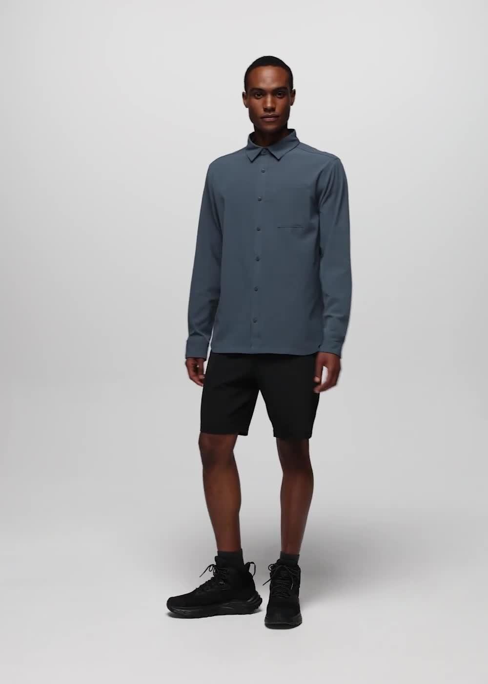 Hybridizer Long Sleeve Shirt, Color: Grey Blue