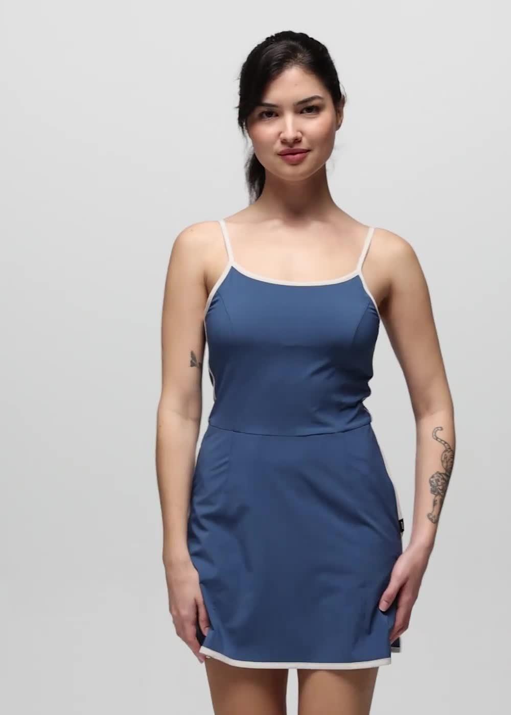 Railay Scallop Dress, Color: Bluff Blue