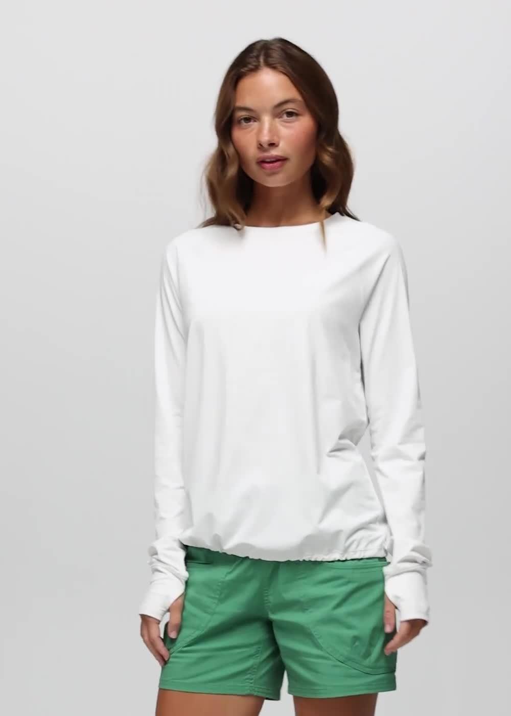 Eileen Cinch Long Sleeve Top, Color: Soft White