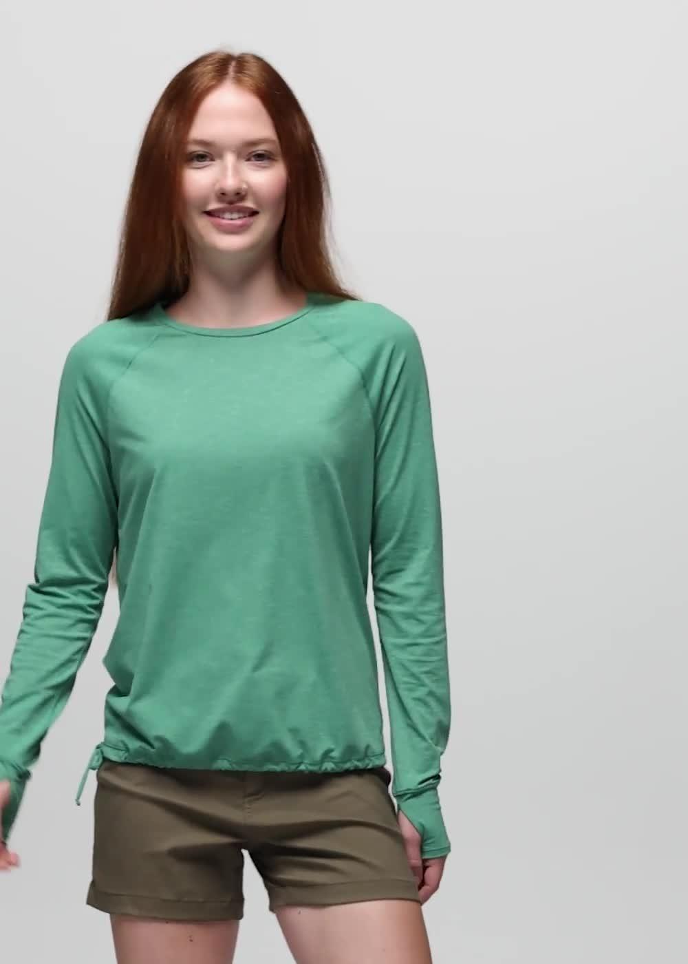 Eileen Cinch Long Sleeve Top, Color: Jade