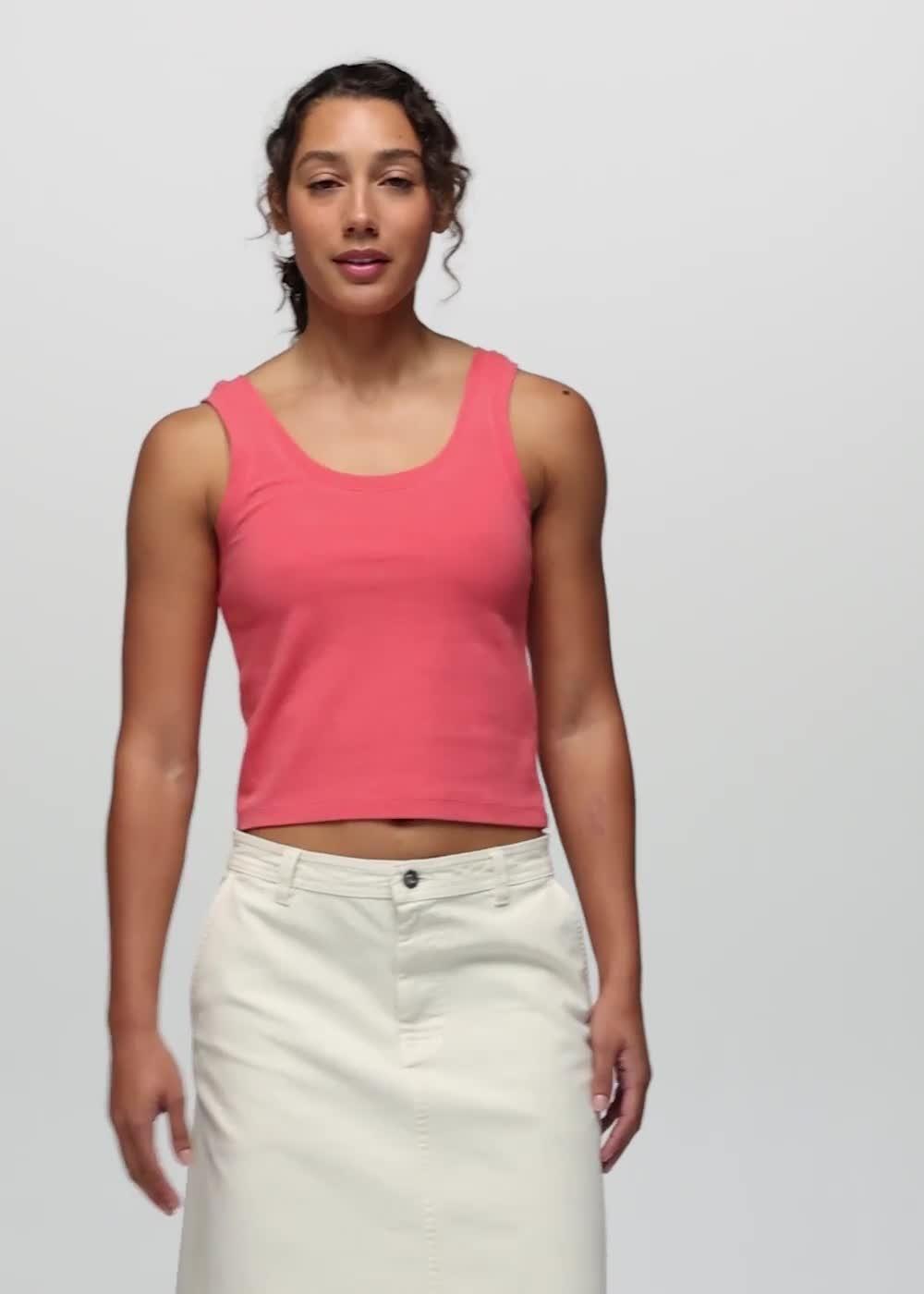 Lotus Tank Top, Color: Guava