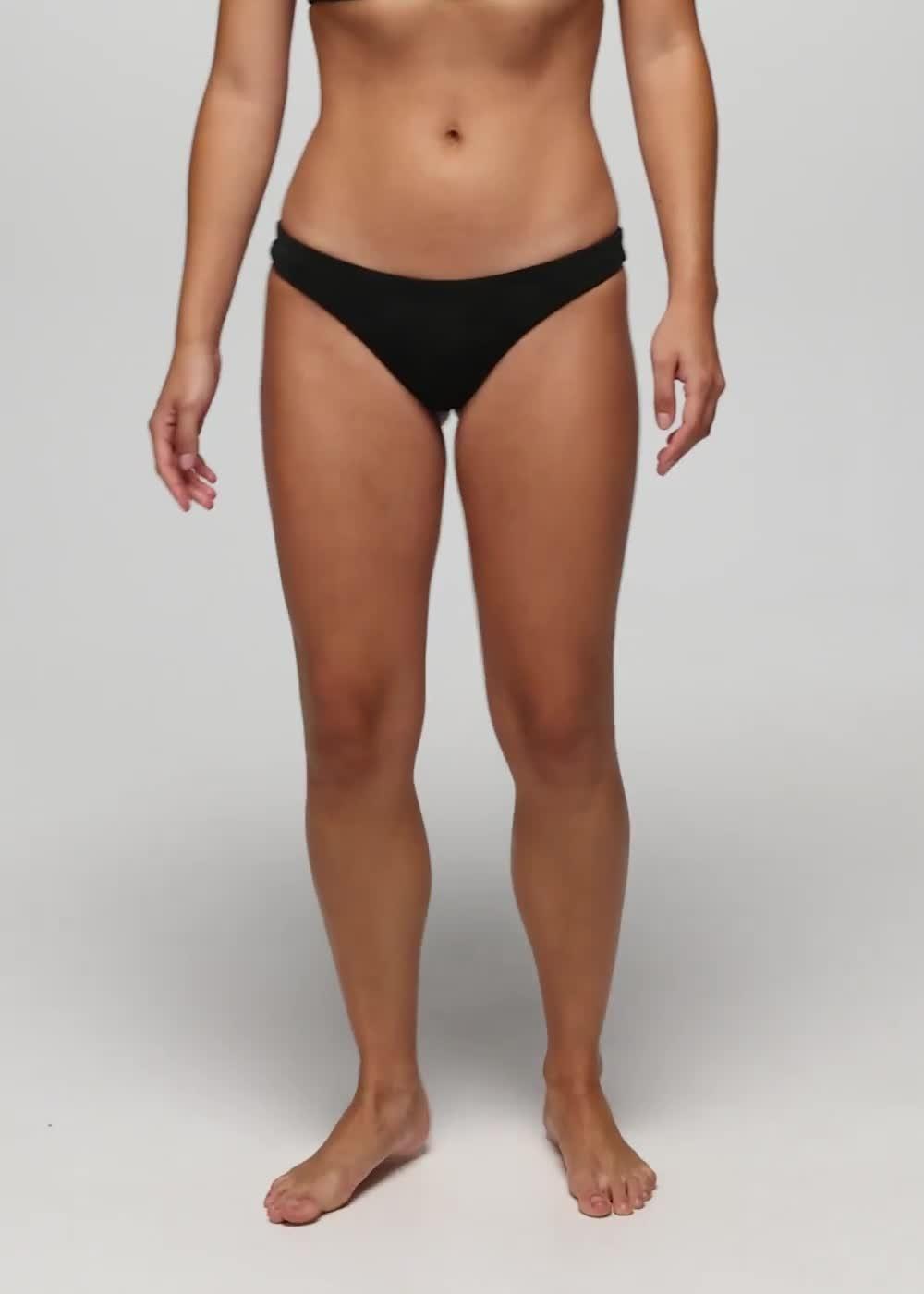 Lahari Sunburst Classic Swim Bottom, Color: Black