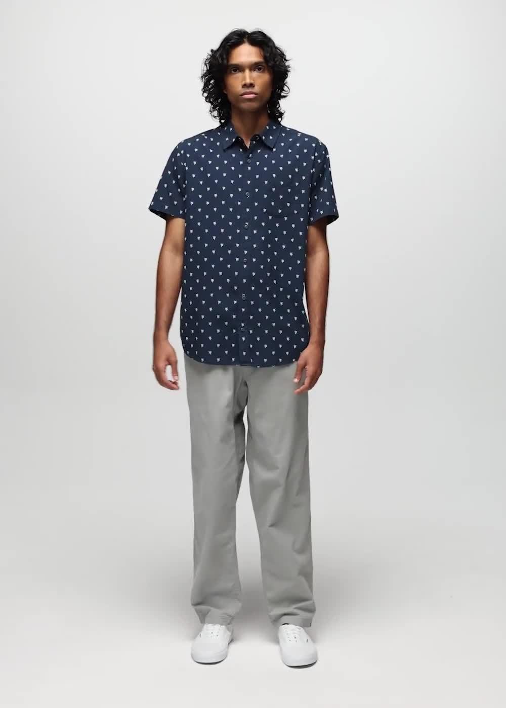 Metador Short Sleeve Shirt, Color: Nautical Palm Trees