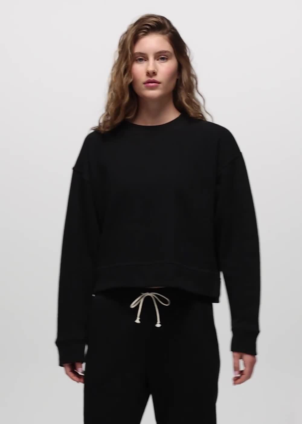 DreamTerry Crew Sweatshirt, Color: Black