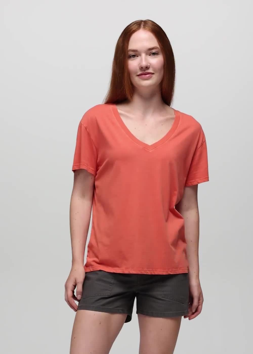 Everyday V-Neck Tee, Color: Lychee