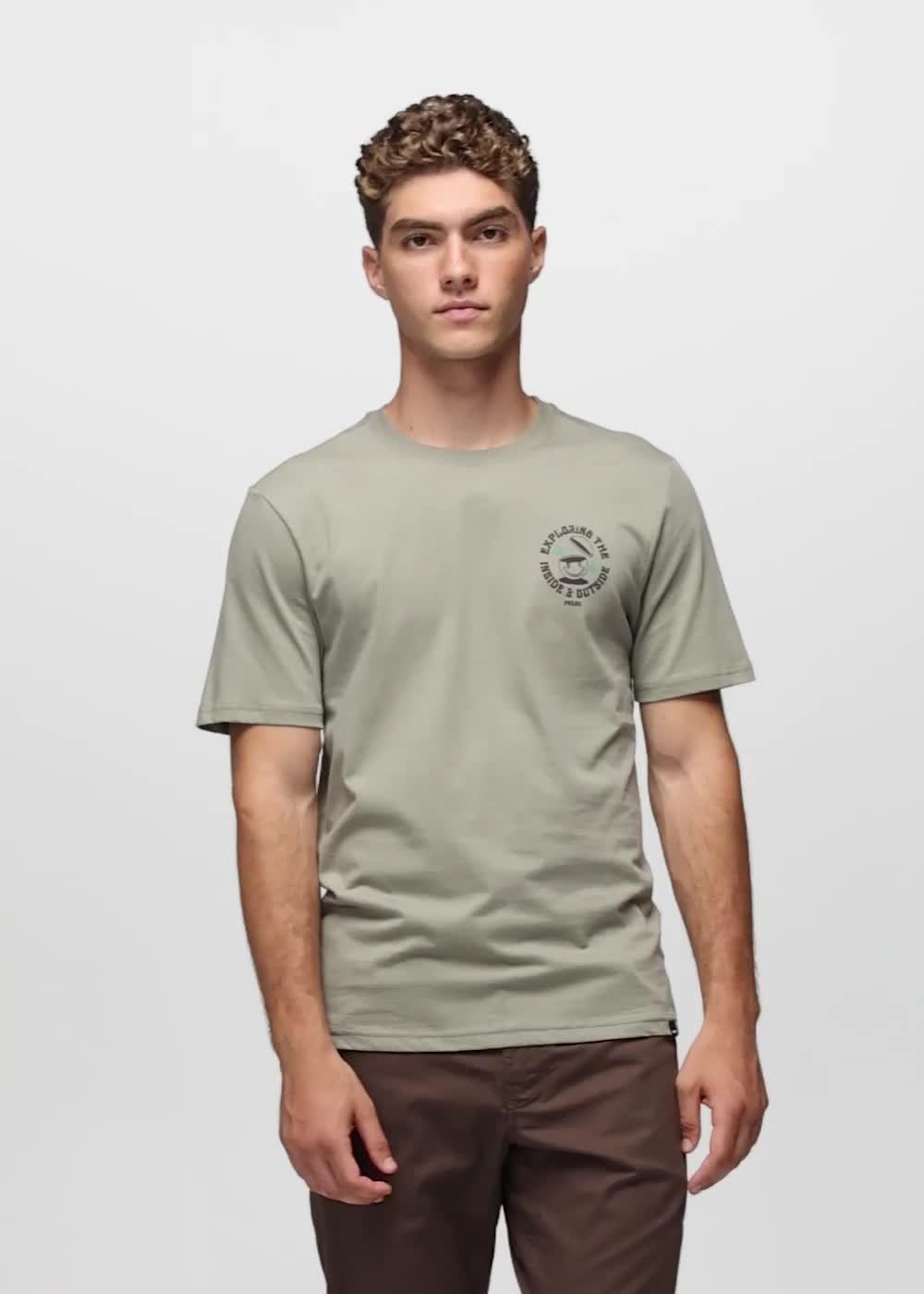 prAna Inward Journey Short Sleeve Graphic Tee, Color: Sage