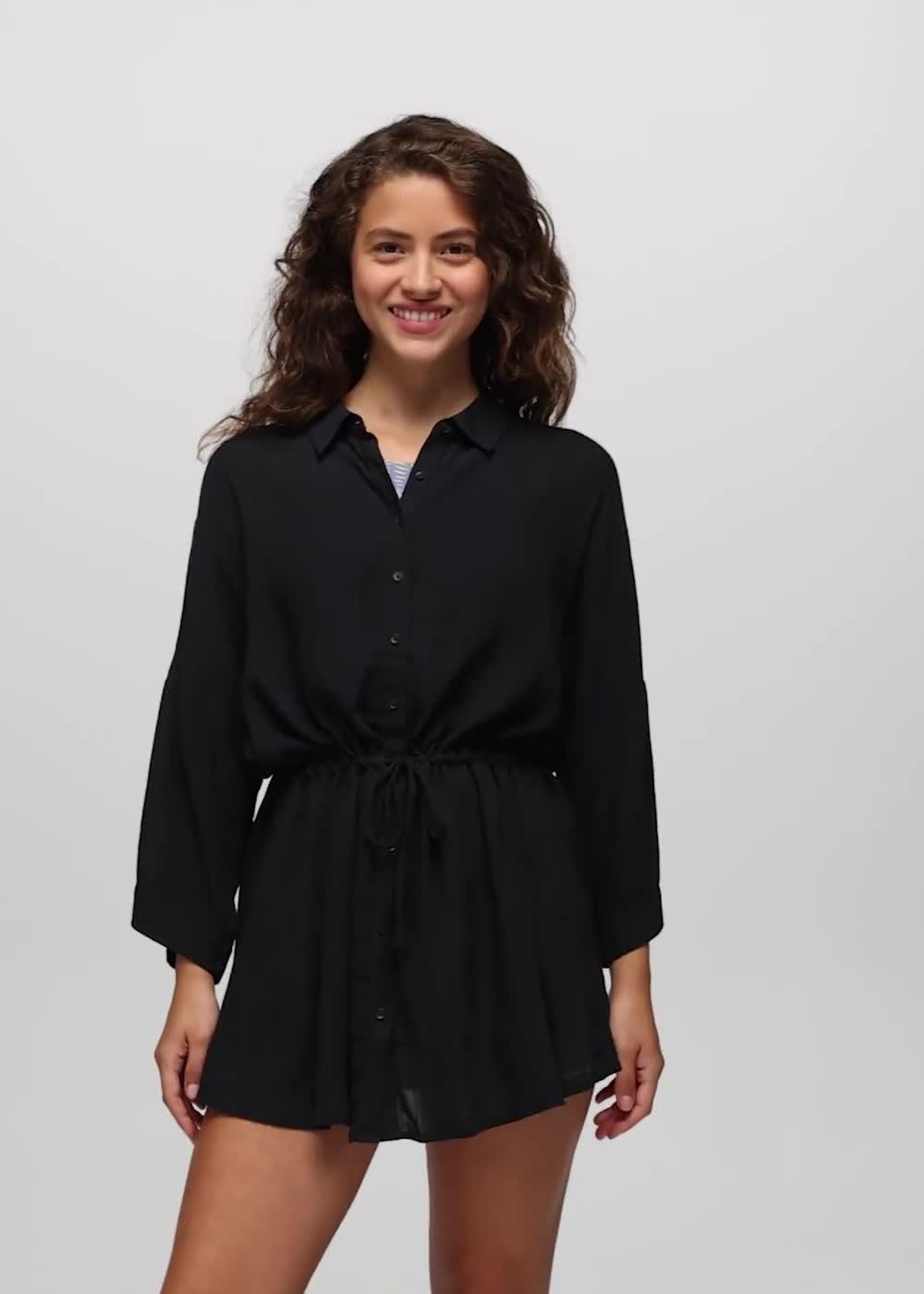 Fernie Shirt Dress, Color: Black