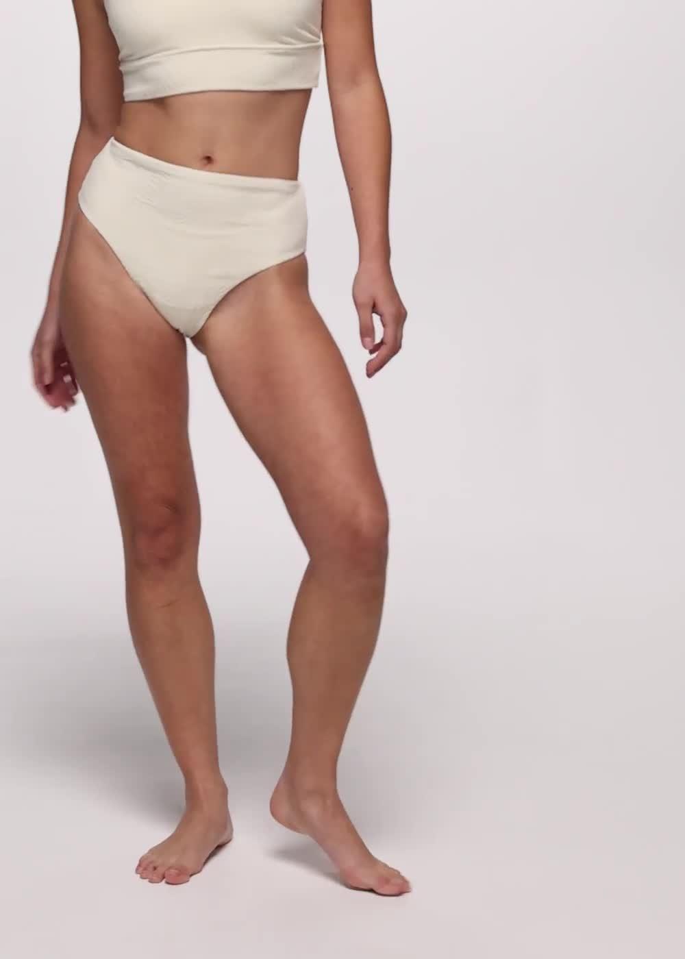 Lahari Sunburst High Rise Swim Bottom, Color: Beach Pebble