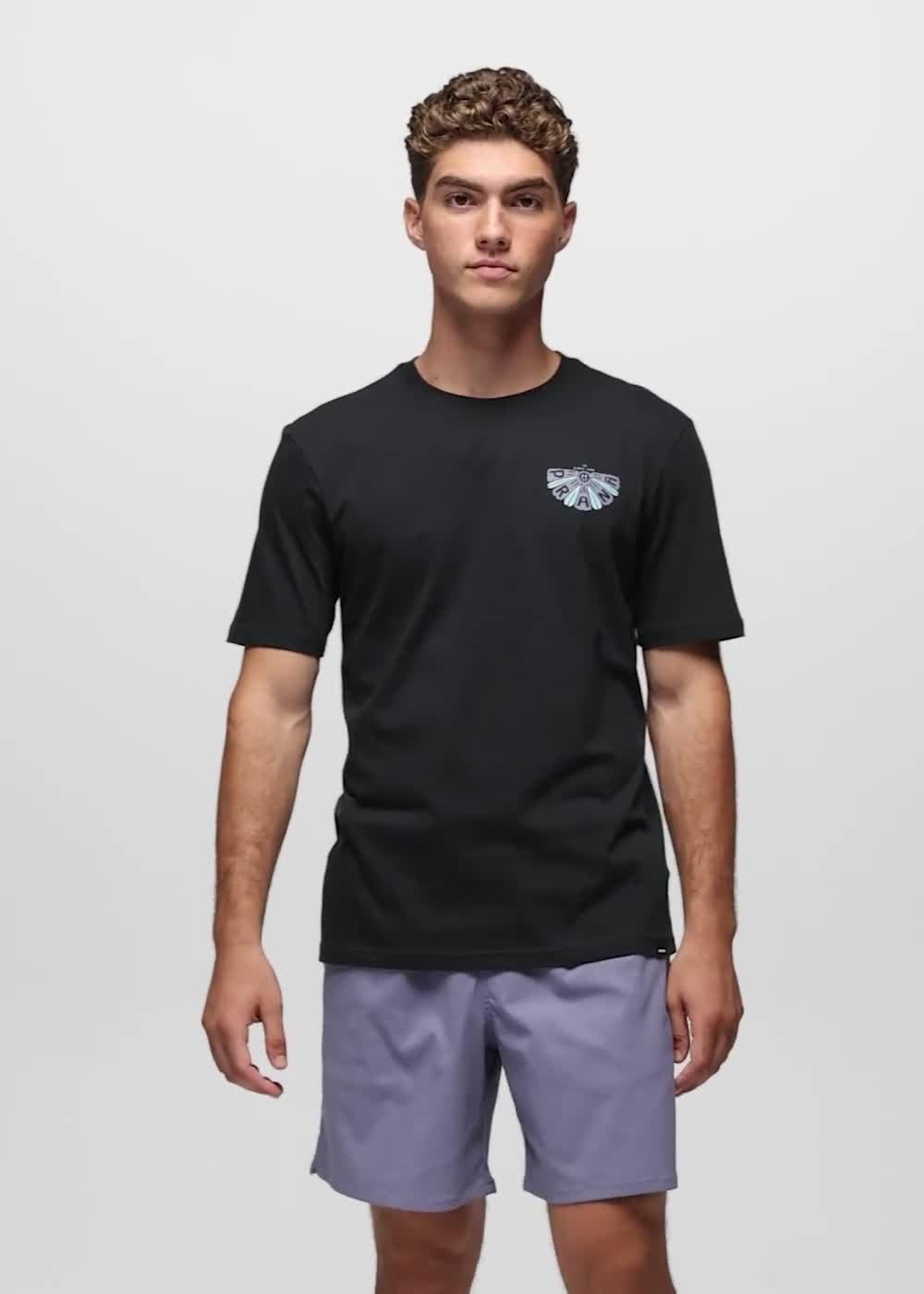prAna Ordinary Pleasure Short Sleeve Graphic Tee, Color: Black