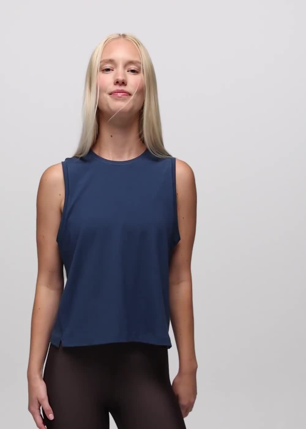 Pure Ascent Muscle Tank, Color: Bluff Blue