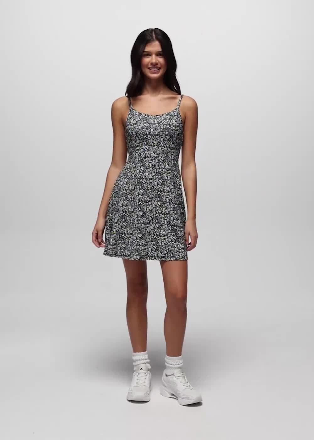 Wistful Winds Tank Dress, Color: Black Blossom