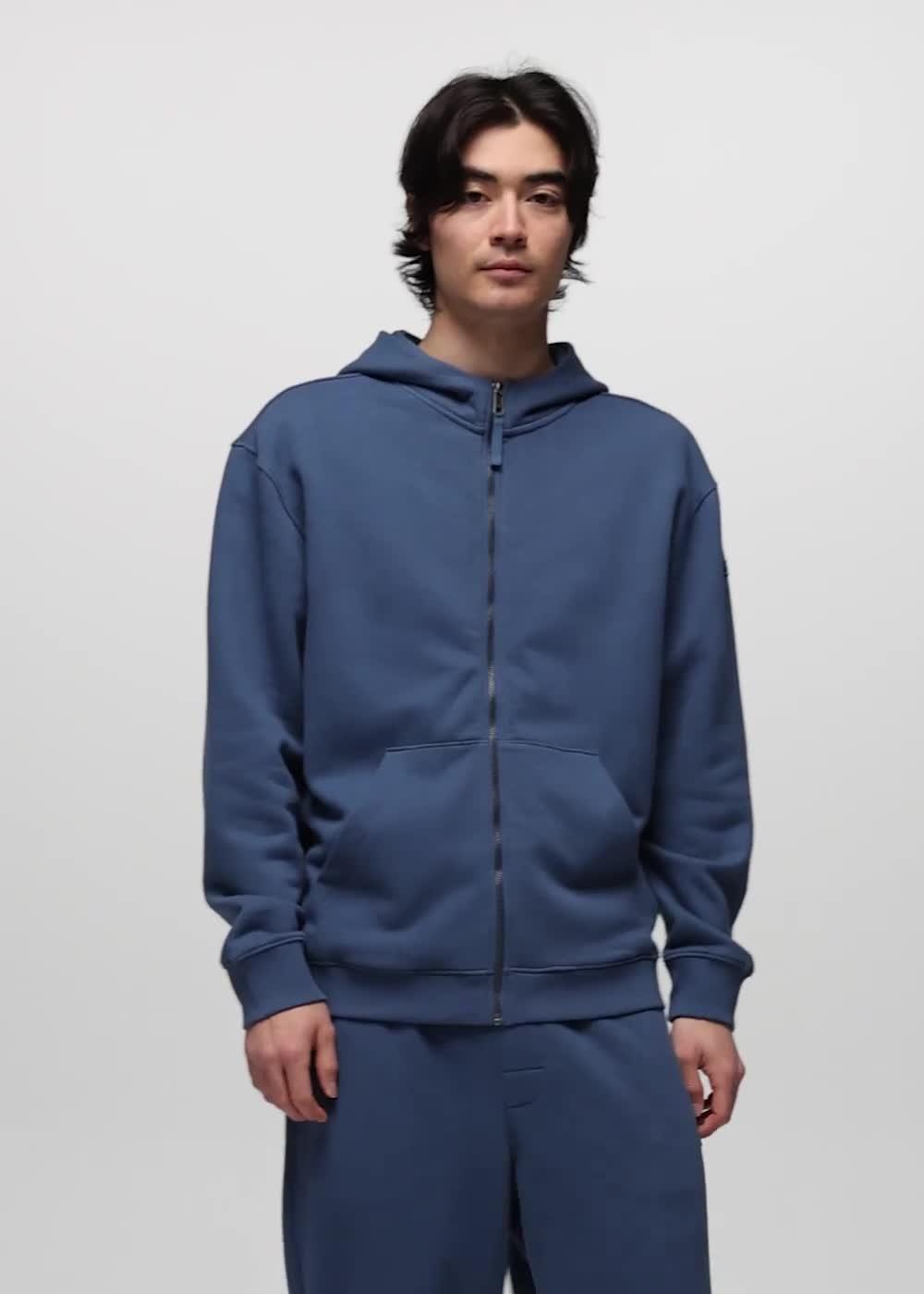 DreamFleece Full Zip Hoodie, Color: Bluff Blue
