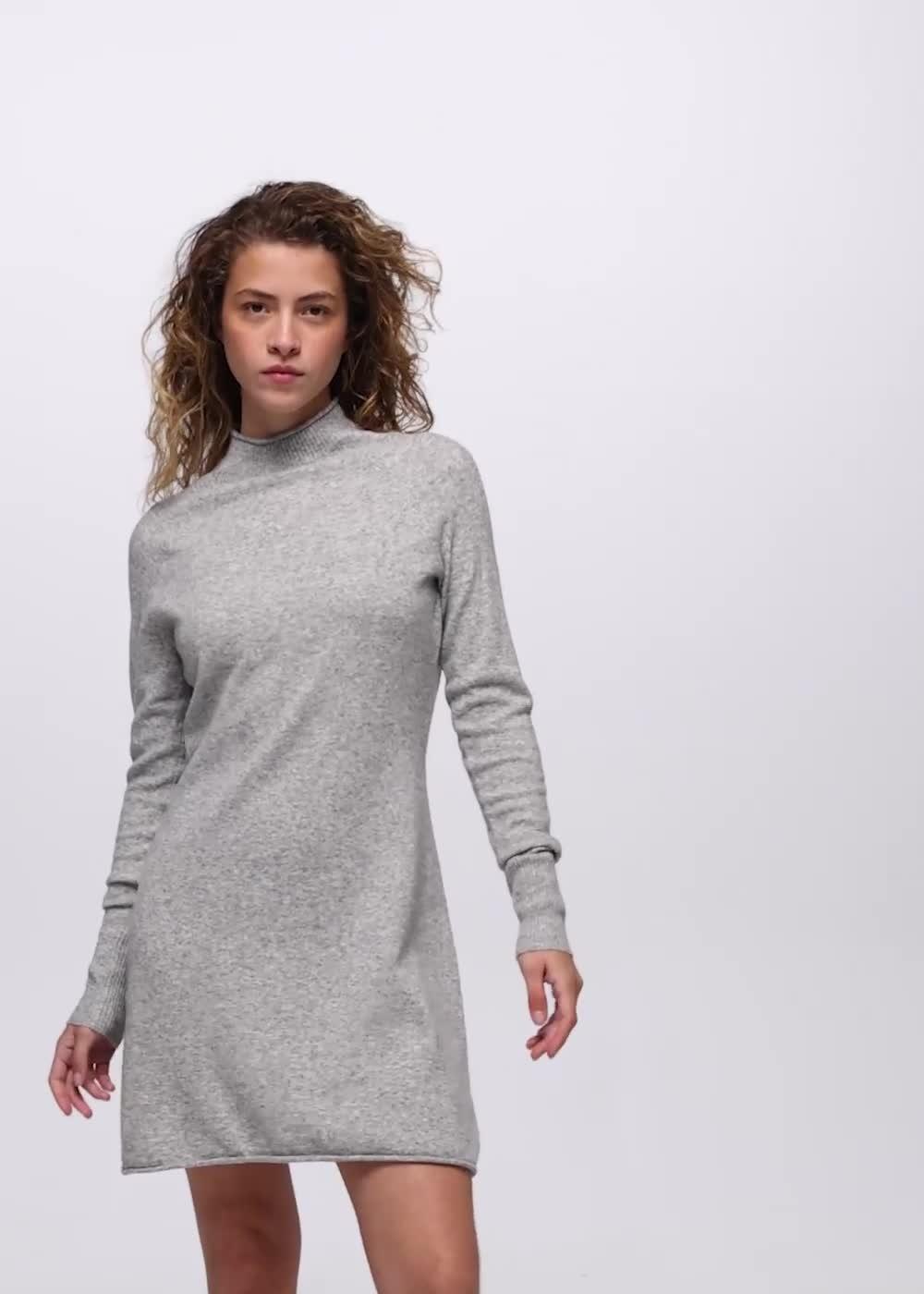 Three Falls Sweater Dress, Color: Heather Grey