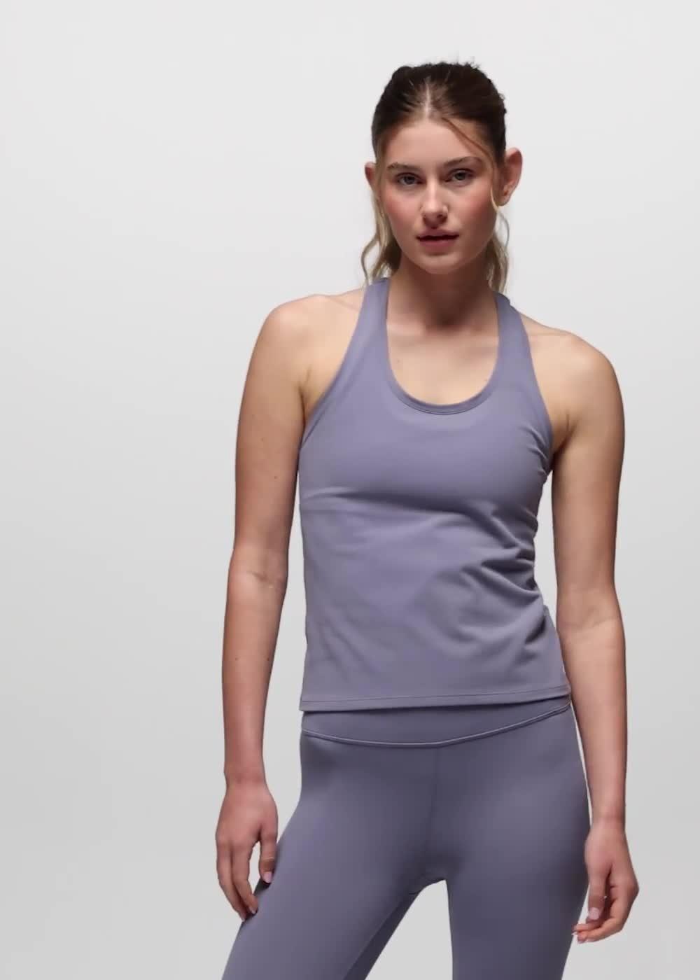 Luxara Racerback Long Tank, Color: Taro