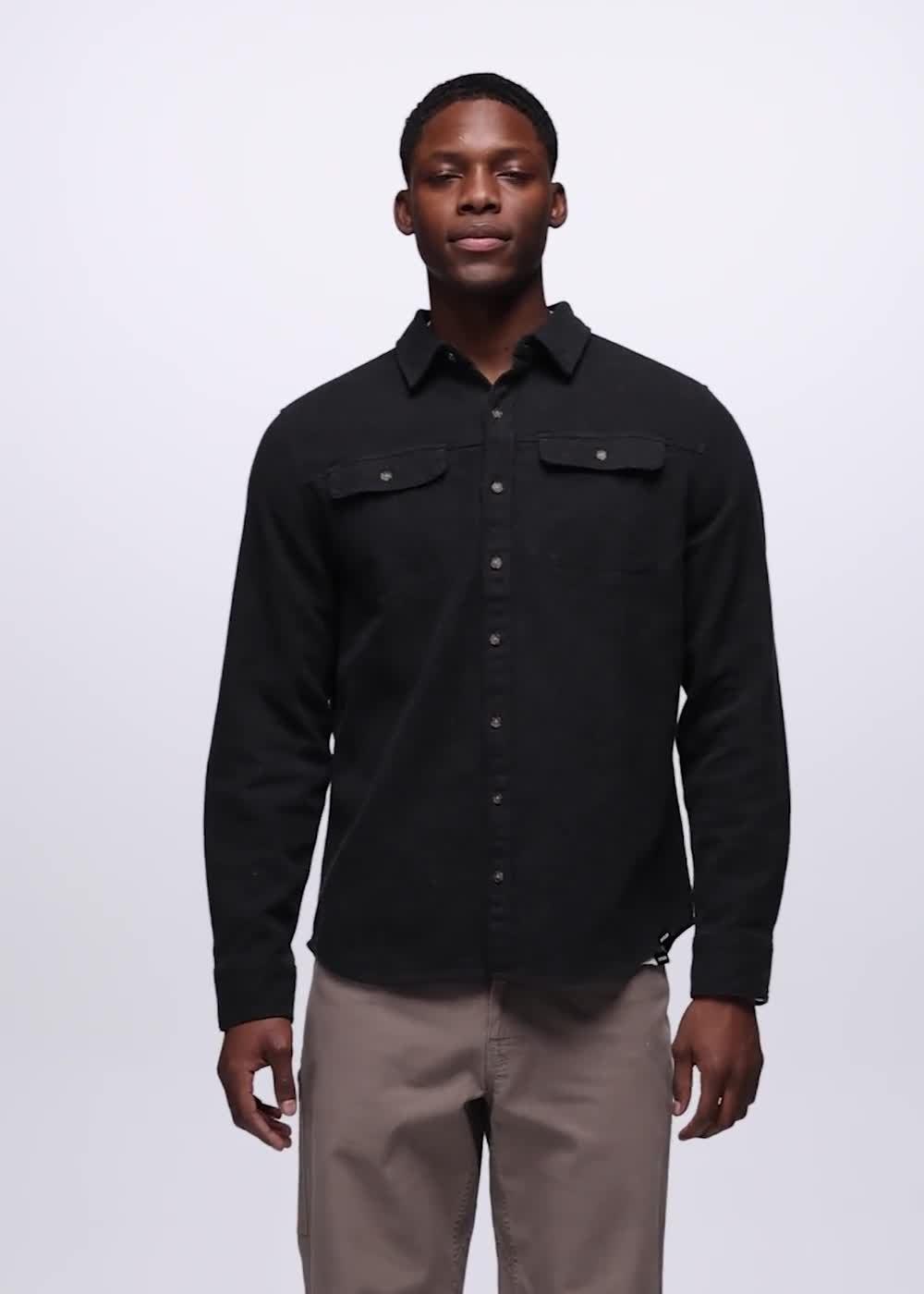 Heron Bay Long Sleeve Shirt, Color: Black