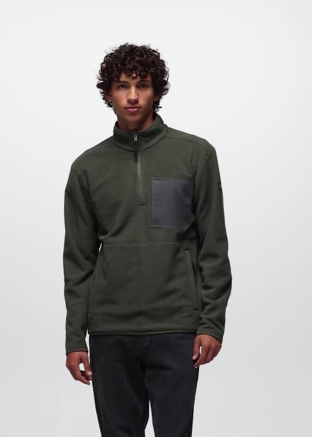 Stretch Zion Fleece 1/4 Zip, Color: Spruce