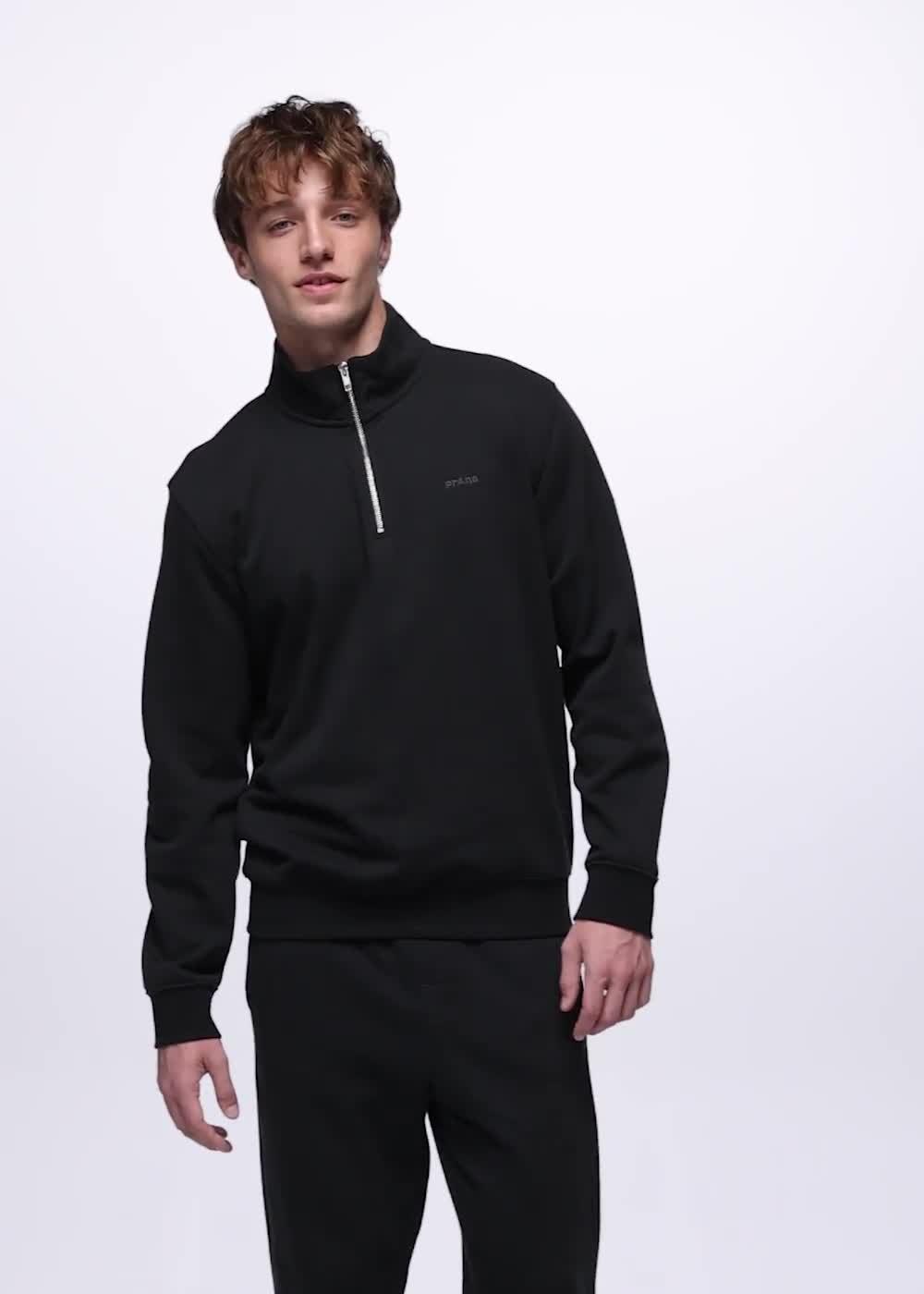 prAna Fleece 1/4 Zip, Color: Black