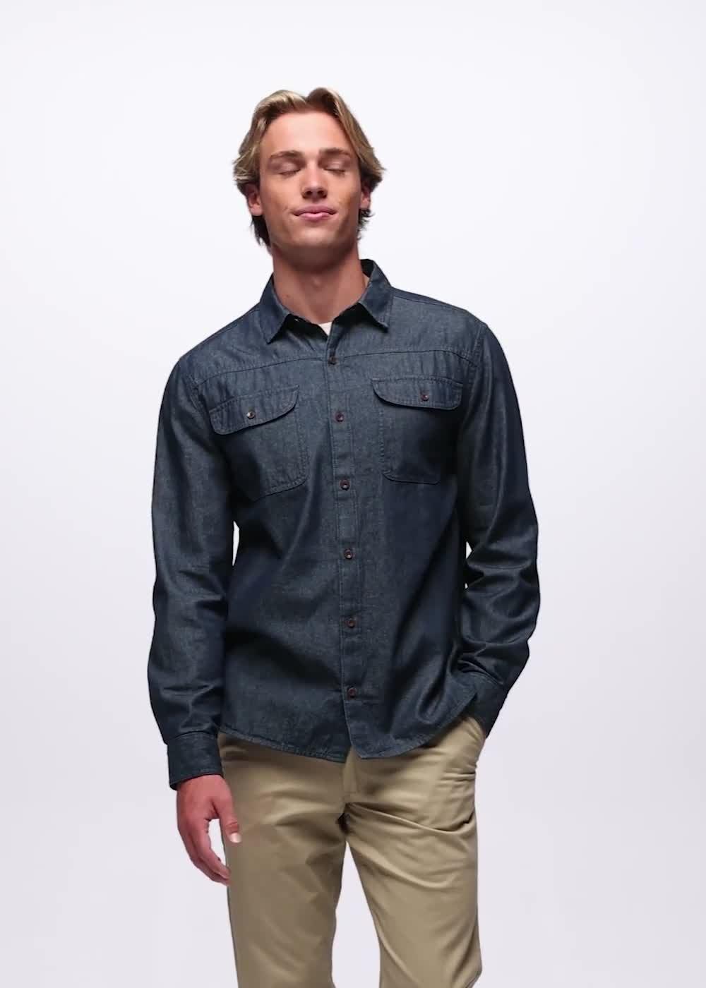 Meares Denim Long Sleeve Shirt, Color: Dark Wash