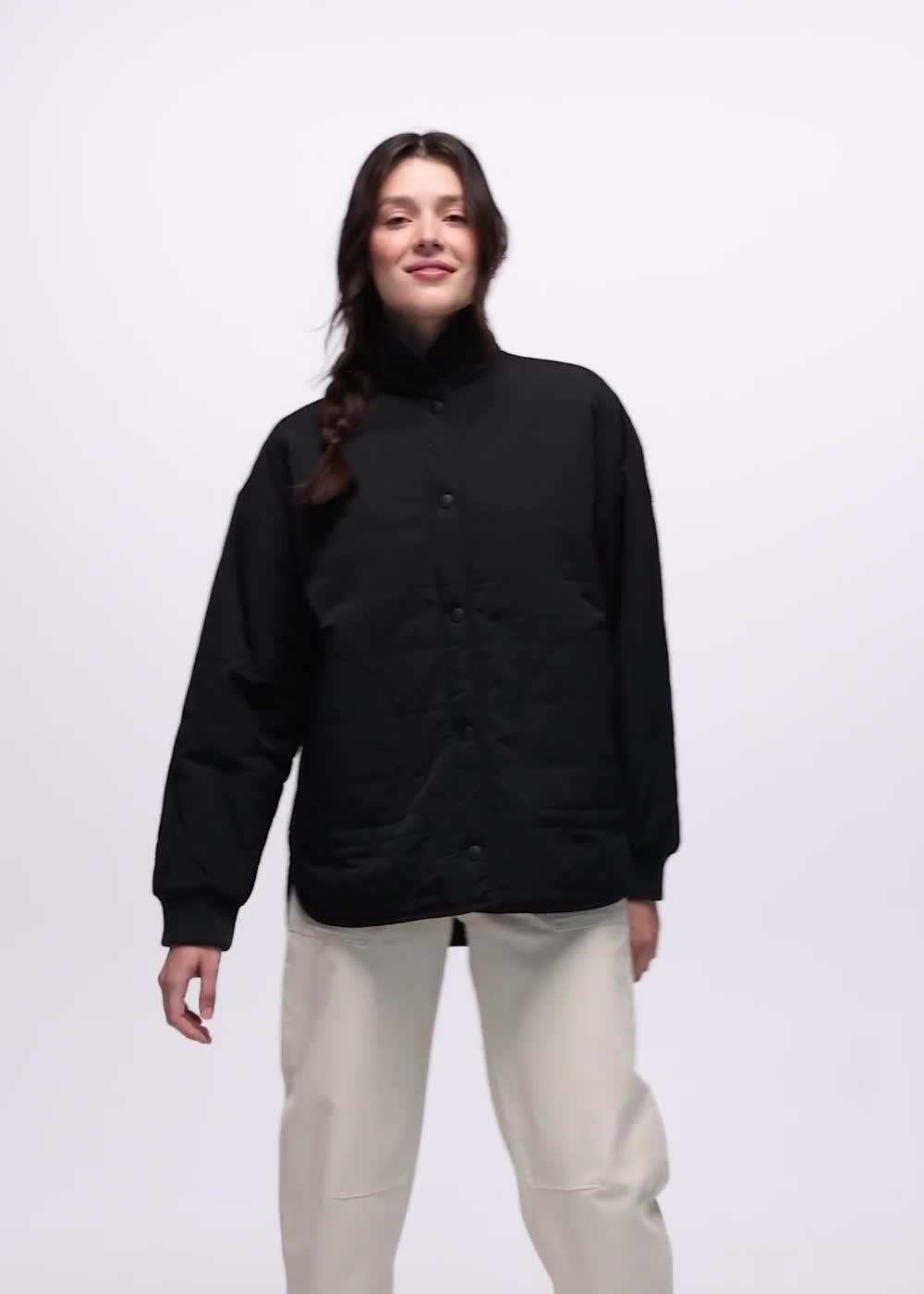Encinitas Reversible Coat, Color: Black / Black
