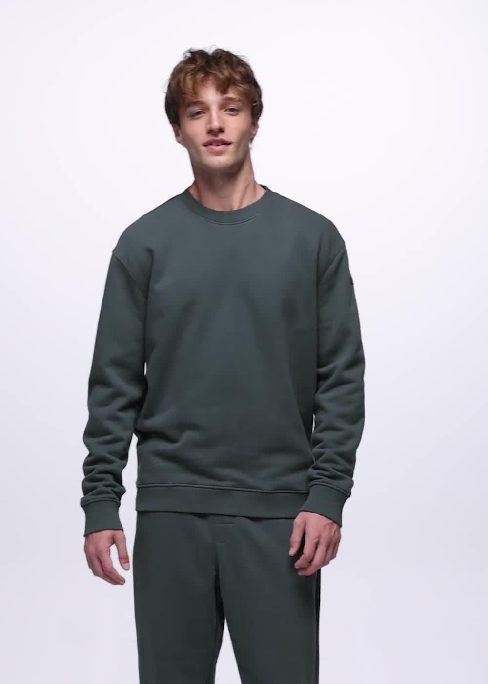 DreamFleece Crew Sweatshirt, Color: Grey Blue