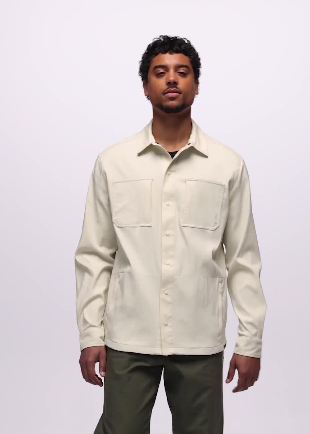 Stretch Zion Long Sleeve Shirt, Color: Beach Pebble