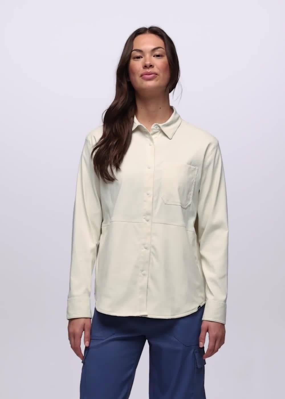 Stretch Zion Long Sleeve Button Up, Color: Beach Pebble