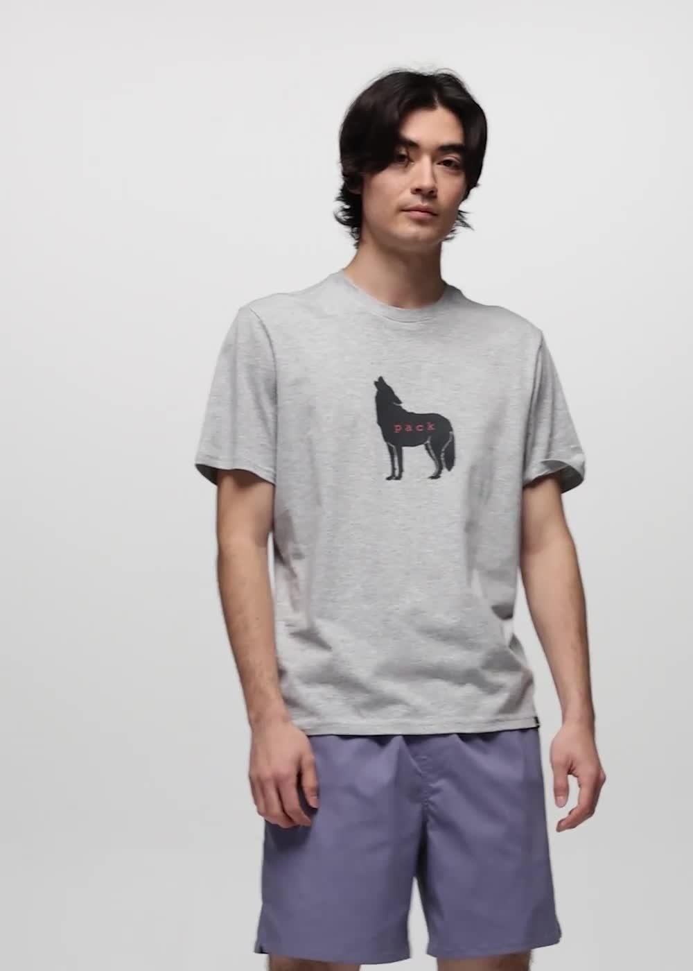 Wolf Pack Journeyman Short Sleeve Graphic Tee, Color: Heather Grey